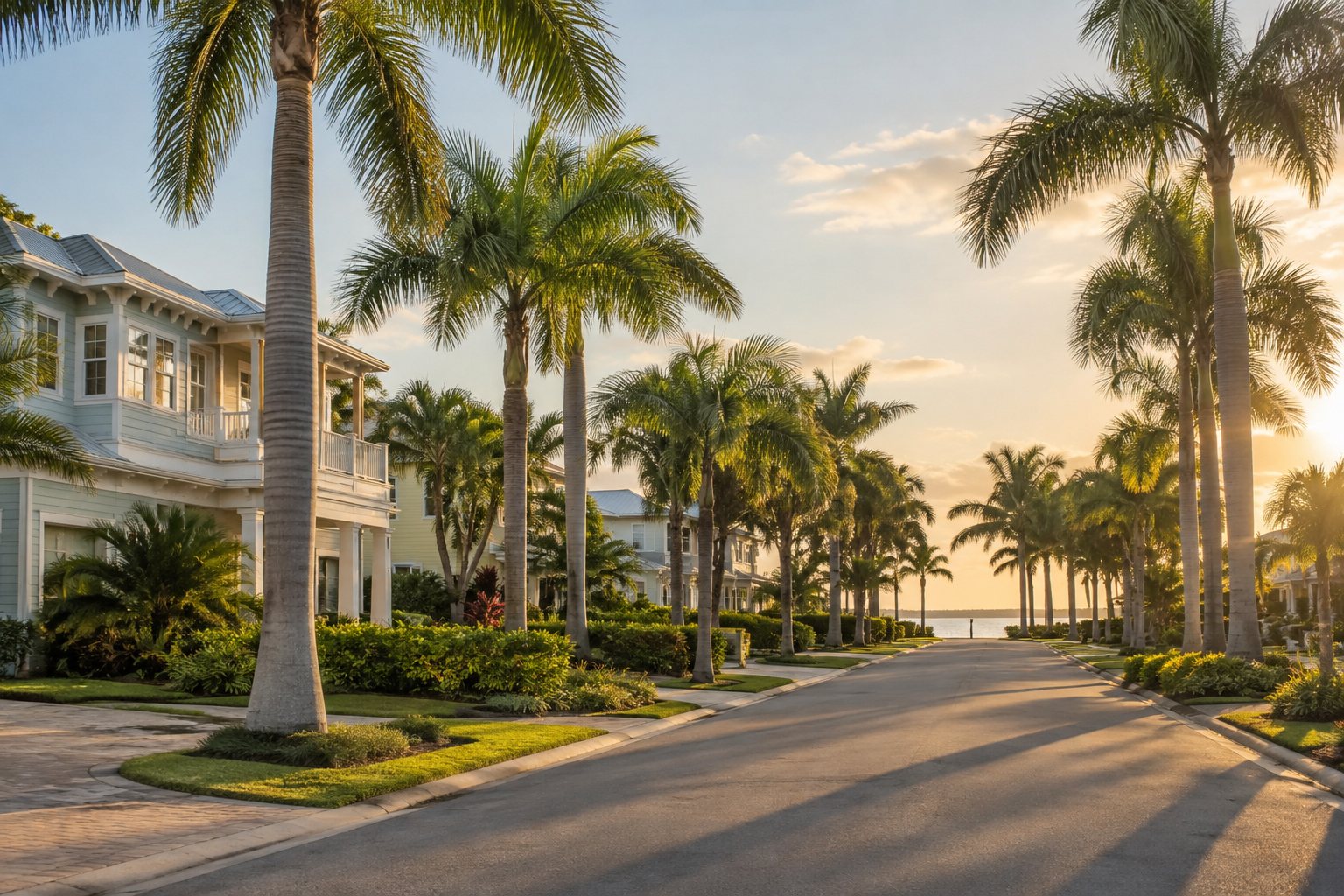 A Pinellas County street with homes, illustrative